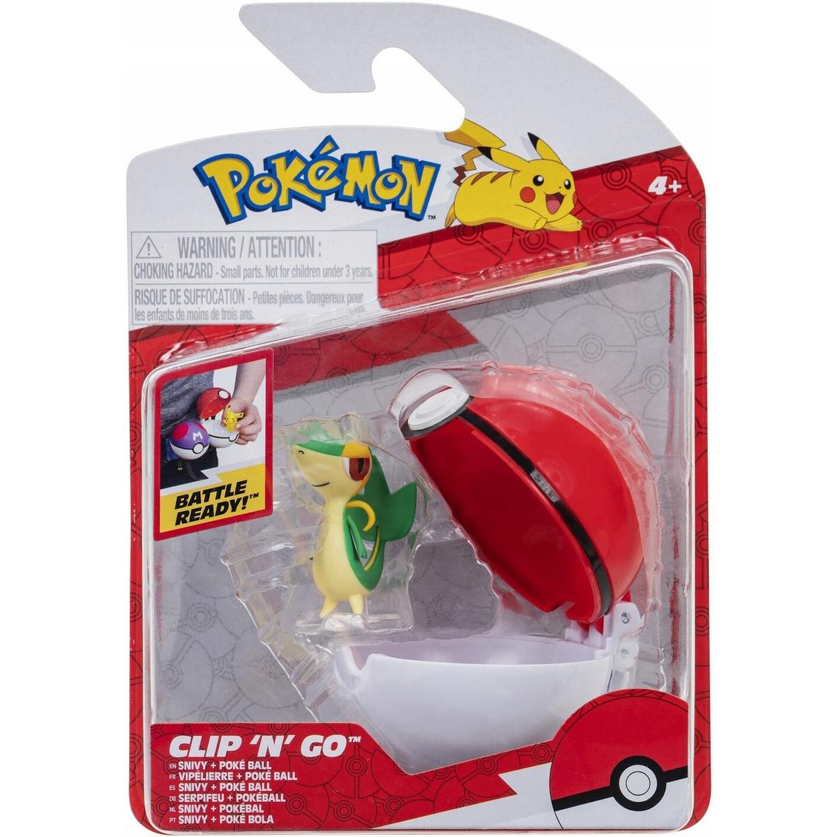 POKEMON CLIP 'N' GO ZESTAW JAZWARES ORYGINALNA FIGURKA SNIVY + POKE BALL nr. 1