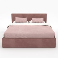 Łóżko tapicerowane do sypialni basic 120x200x88 cm podwójne z pojemnikiem brudny róż - Miniaturka zdjęcia nr 11