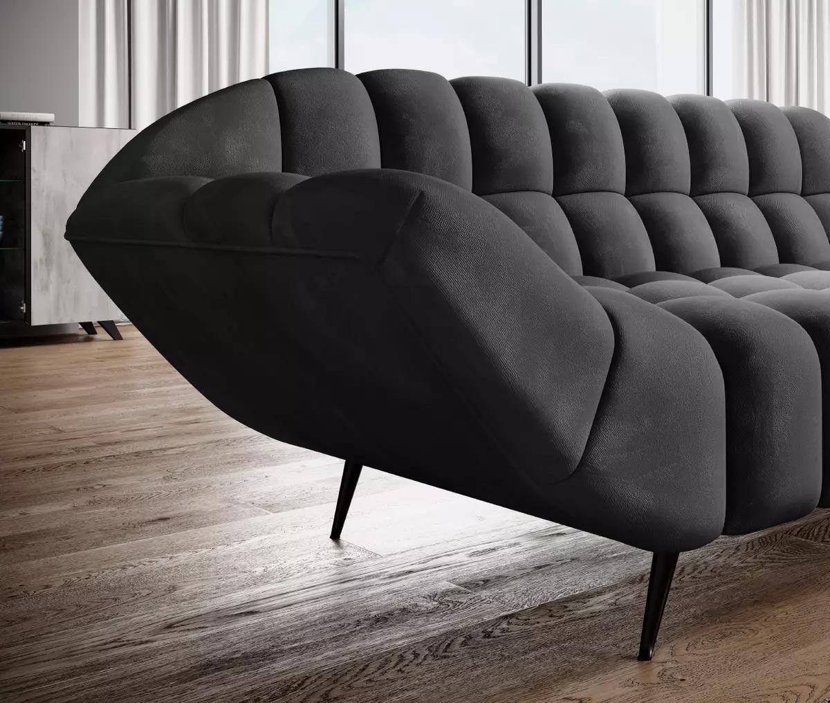 Sofa GAPPA 200x94x82 cm monolith 92 nowoczesna kanapa pikowana wersal ciemnoszara do salonu nr. 2