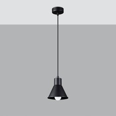 Lampa wisząca TALEJA 1 czarna 120x14x14cm nowoczesna E27 do salonu - Miniaturka zdjęcia nr 2