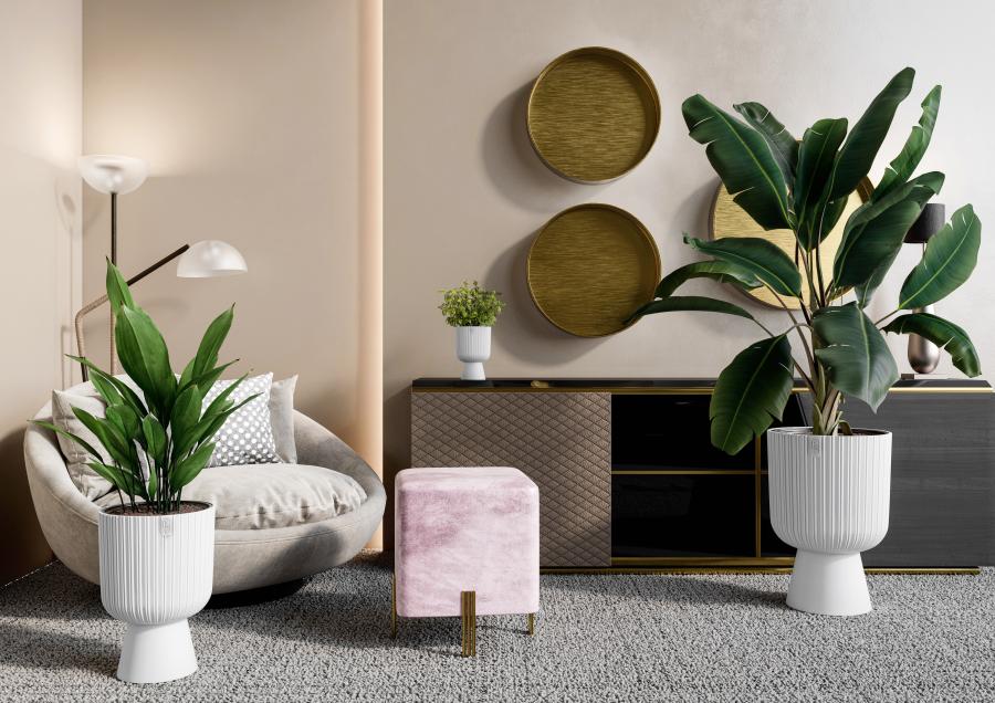 Doniczka okrągła Keli Mika Petit Eco Wood 18 na nóżce nr. 6