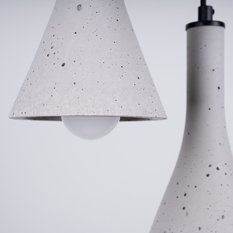 Lampa wisząca REA 3P beton 115x27x27cm nowoczesna E14 do salonu - Miniaturka zdjęcia nr 4