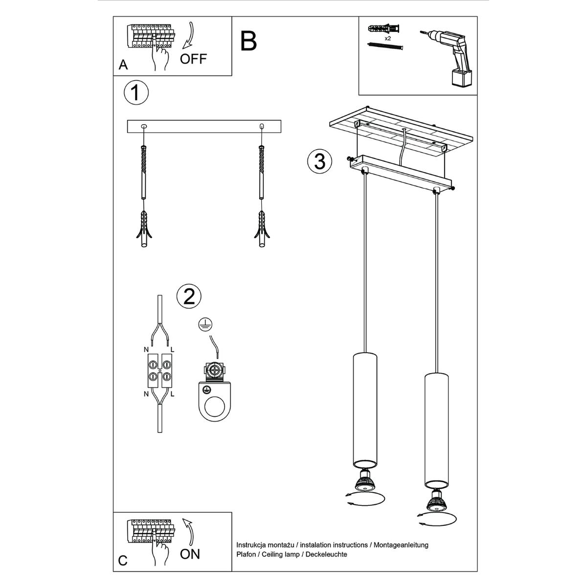 Lampa wisząca Lagos 105x6x30cm do sypialni salonu zielona oliwka  nr. 8