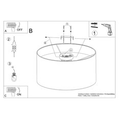 Plafon TELESTO biały/ciemny brąz 20x35x35cm E27 nowoczesna lampa do salonu - Miniaturka zdjęcia nr 9