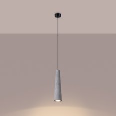 Lampa wisząca ELECTRA beton 125x8x8cm nowoczesna G10 do salonu - Miniaturka zdjęcia nr 3