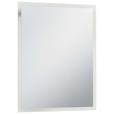 Lustro 50x60 cm do sypialni łazienki z LED aluminium szklane srebrny - Miniaturka zdjęcia nr 1