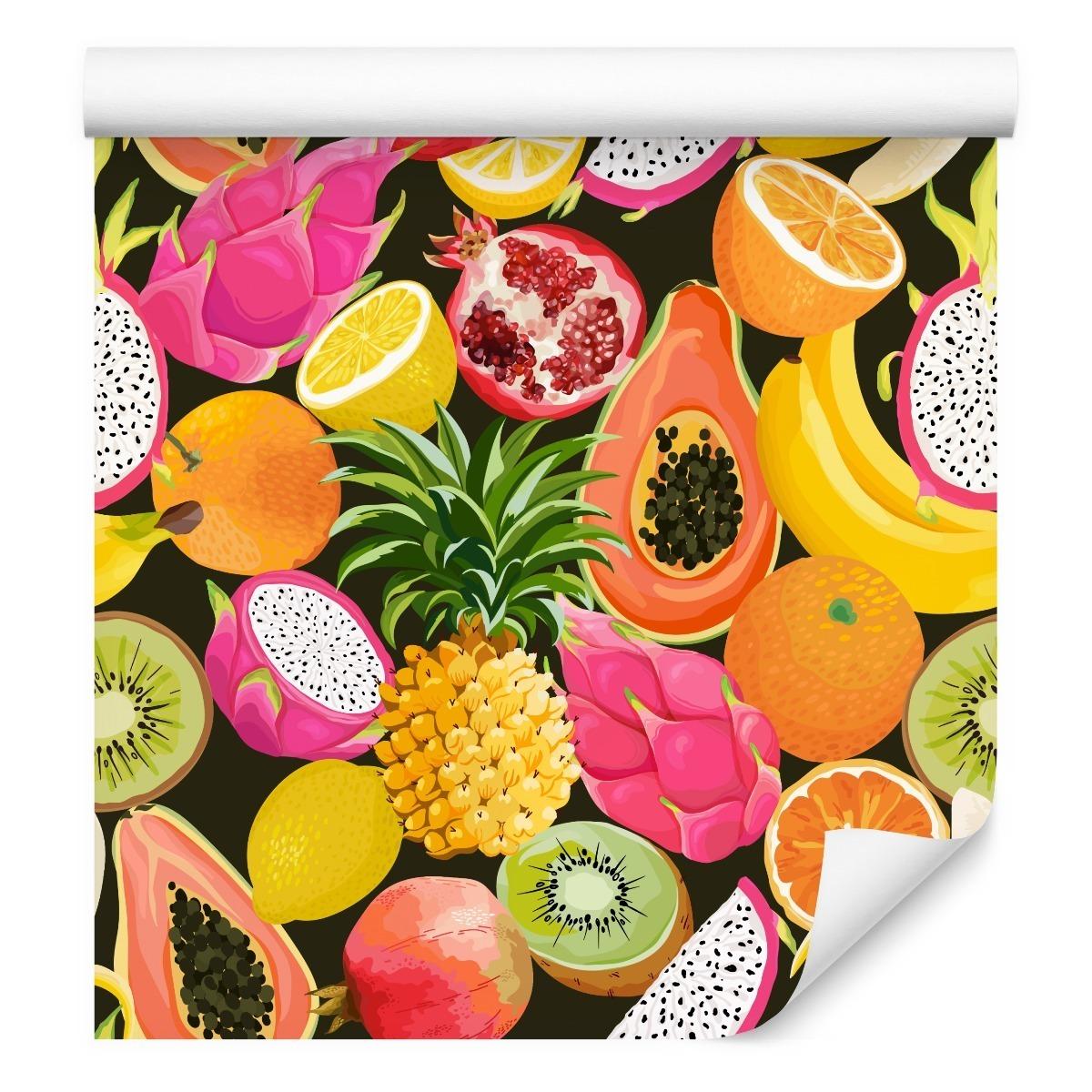 Tapeta do Kuchni Kolorowe OWOCE Papaja Granat Kiwi  nr. 7