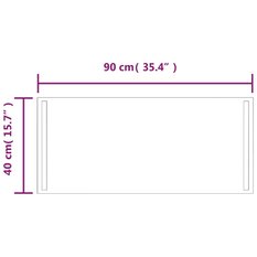  Lustro 40x90 cm do łazienki z LED szklane przezroczyste - Miniaturka zdjęcia nr 5