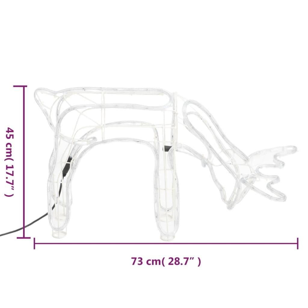 Świąteczna dekoracja renifer 73 cm zimna biel nr. 8