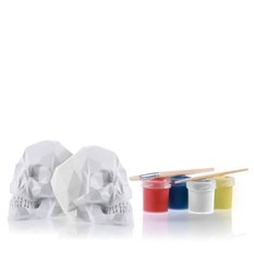Kolorowanka 3D Skull Low-Poly Set of 2