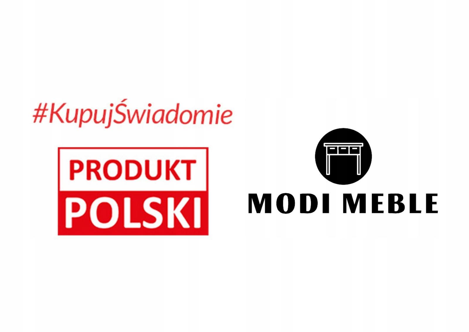 Szafka nocna MONODIS 40x46x40 cm do sypialni biała front czarny nr. 9