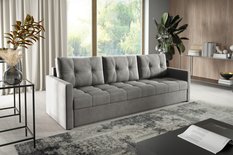 Kanapa IVIO 230x87x86 cm sofa z funkcją spania rozkładana velvet welur niebieska do salonu - Miniaturka zdjęcia nr 12