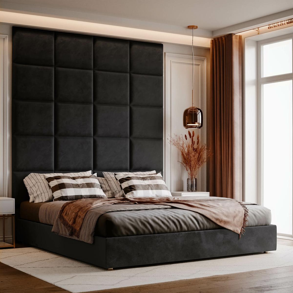 Panele tapicerowane 40x30 na ścianę magic velvet czarny nr. 5