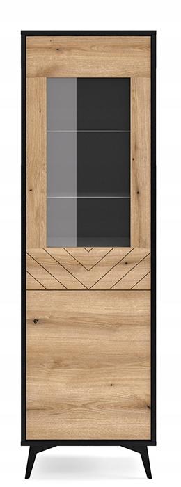 Witryna W54 system DIAMOND dąb evoke / czarny nr. 2