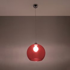 Lampa wisząca BALL czerwona 120x30x30cm nowoczesna E27 do salonu - Miniaturka zdjęcia nr 3