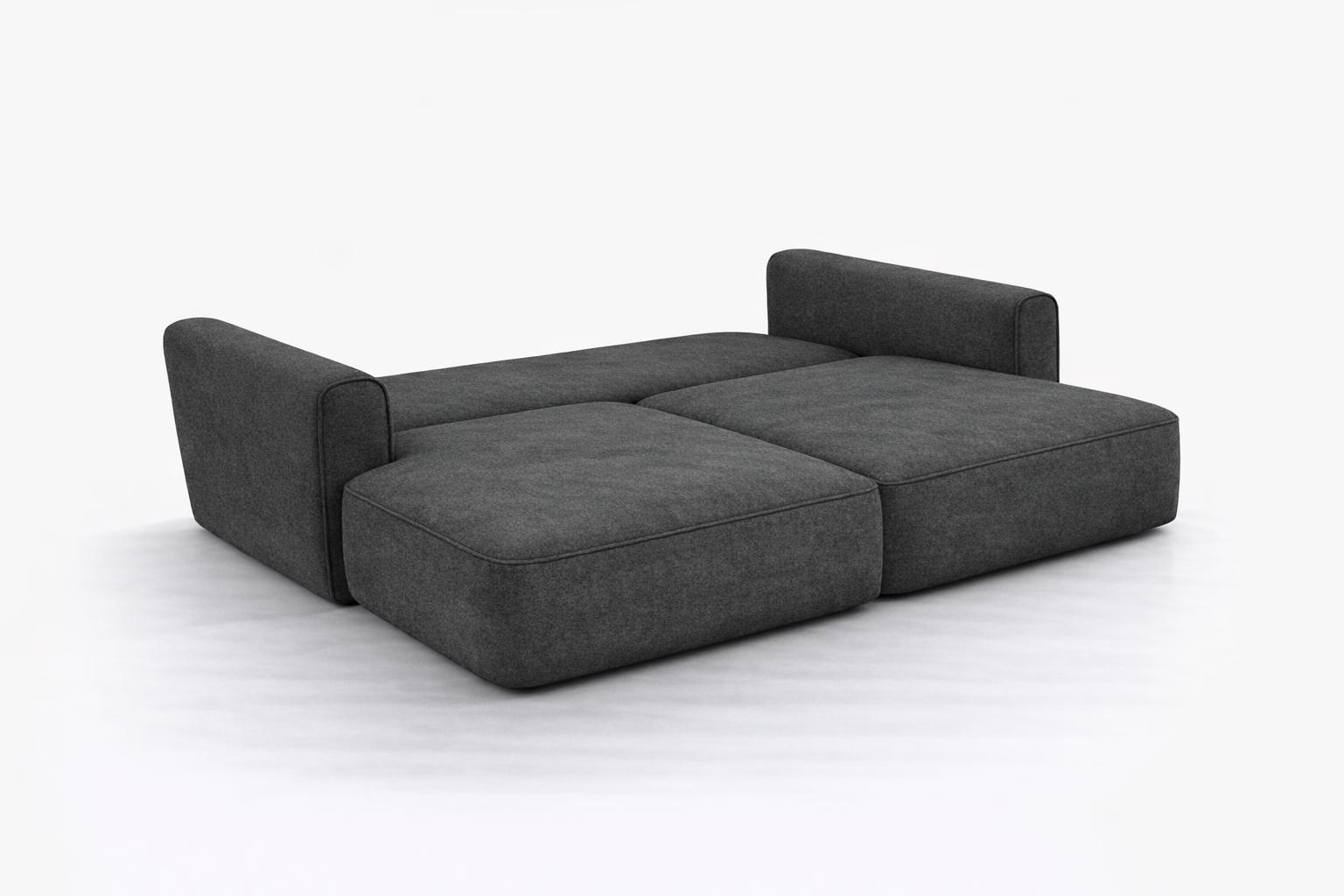 Kanapa z funkcją spania ITALY 250x100x82 cm FLOW 25 trzyosobowa sofa rozkładana antarcyt nr. 7