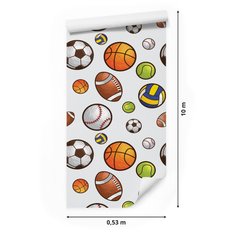 Tapeta dla Chłopca SPORT Kolorowe Piłki Siatkówka  - Miniaturka zdjęcia nr 2