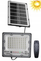 Halogen 17 cm lampa solarna LED 30W na budowę do ogródek - Miniaturka zdjęcia nr 2