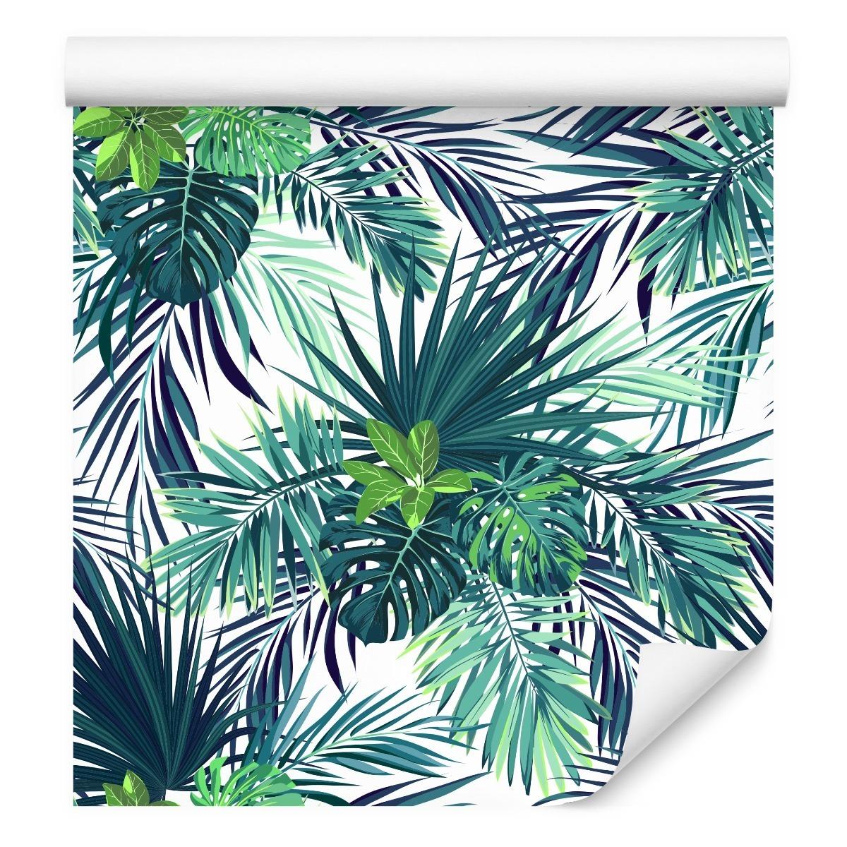 Tapeta liście egzotyczne MONSTERA zieleń przyroda 