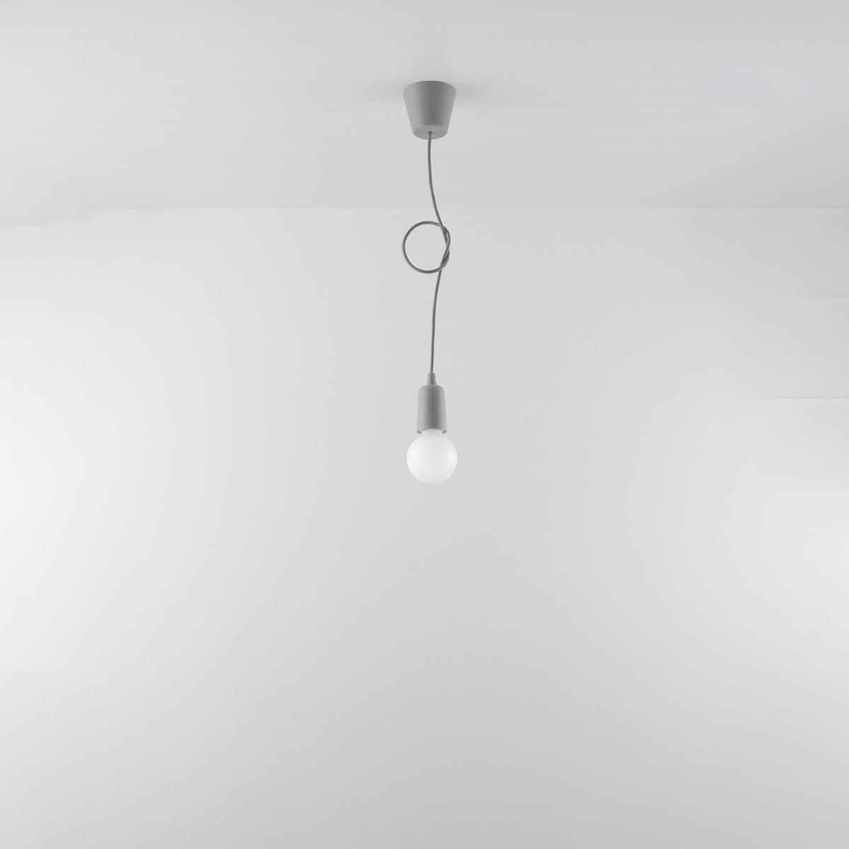 Lampa wisząca DIEGO 1 szara 90x9x9cm nowoczesna lampa wisząca E27 do salonu nr. 5