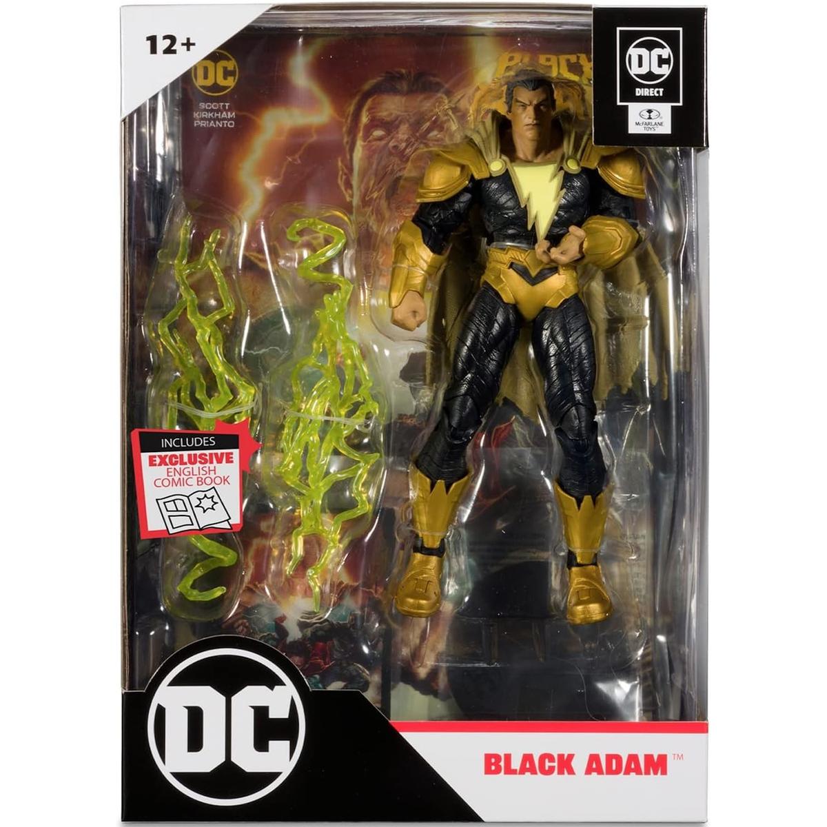 Oryginalna ruchoma figurka Black Adam DC multiverse + komiks 19 cm nr. 2