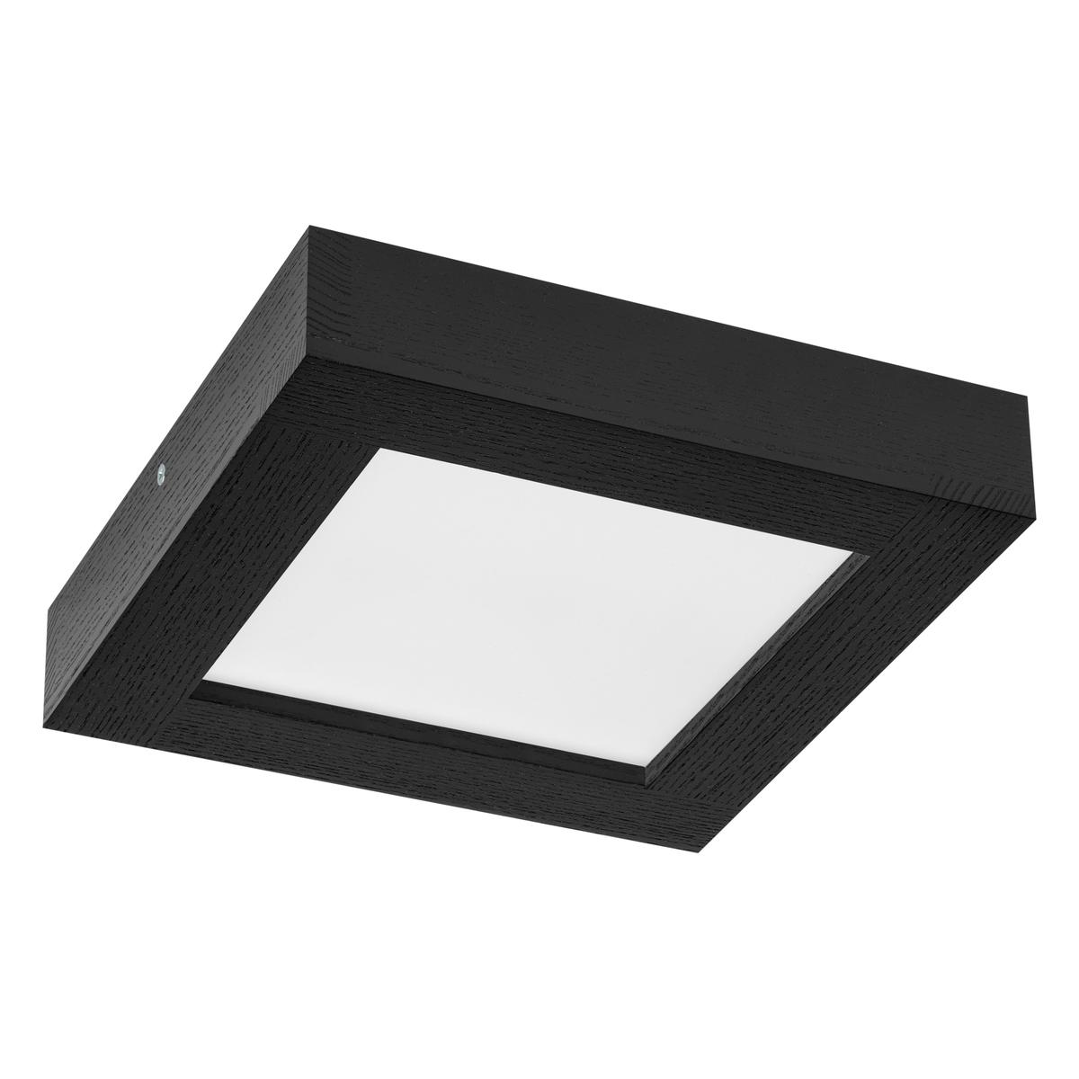 Panel LED  60 x 12 x 25 cm plafon z drewna czarny 24W 4000K do salonu