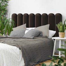 Panele tapicerowane 20x60 cm na ścianę płotek eko skóra brązowy - Miniaturka zdjęcia nr 4