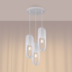 Lampa wisząca NICUS 3P biała 130x43x43cm nowoczesna E27 do salonu - Miniaturka zdjęcia nr 3