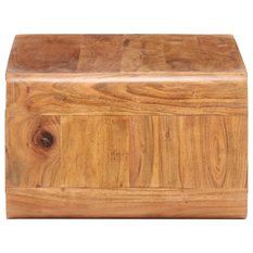  Stolik kawowy 90x50x30 cm z praktyczną półką z litego drewna akacjowego do salonu - Miniaturka zdjęcia nr 4