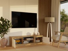 Szafka RTV Malwa 36x140x40 cm do salonu dąb artisan biel - Miniaturka zdjęcia nr 13