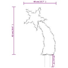 Gwiazda betlejemska ze szpikulcami 62 cm do ogrodu  - Miniaturka zdjęcia nr 10