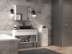  Szafka łazienkowa NEL V DS 85x30x30 cm z szufladą i drzwiami do łazienki biały połysk - Miniaturka zdjęcia nr 3