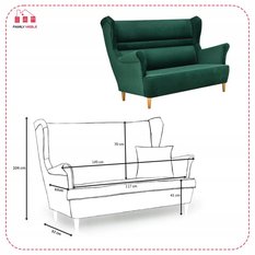 Zestaw wypoczynkowy sofa + 2 fotele Family Meble - Miniaturka zdjęcia nr 5