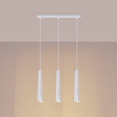 Lampa wisząca PRYSM 3L biała 120x5x45cm nowoczesna lampa G9 do salonu - Miniaturka zdjęcia nr 3