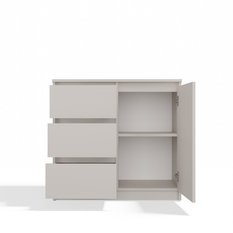Komoda Malwa 75x80x40 cm do salonu sypialni kaszmir beż - Miniaturka zdjęcia nr 9