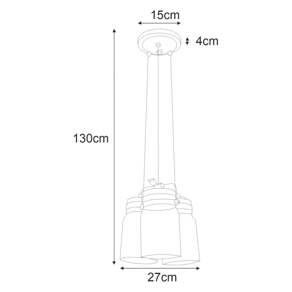 Lampa wisząca K-8004-3 RAVEN 27x130x27 cm do salonu lub kuchni brąz nr. 6