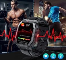 Smartwatch męski militarny wodoodporny połączenia sport pl - Miniaturka zdjęcia nr 8