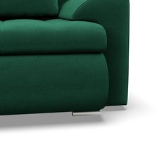 Narożnik FORESTA 300x200x89 cm z funkcją spania w kształcie U duży velvet butelkowa zieleń  - Miniaturka zdjęcia nr 5