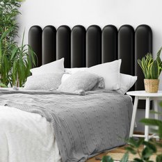 Panele tapicerowane 30x80 cm na ścianę płotek eko skóra czarny - Miniaturka zdjęcia nr 4