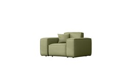 Sofa ogrodowa MALIBU 121x73x88 cm wodoodporna UV 1-os + poduszka do ogrodu jasnozielona