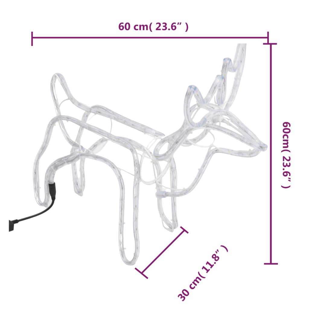 Renifery ozdobne LED 60 cm z ciepłym białym  nr. 8