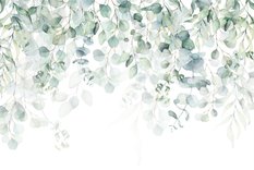 Fototapeta Ścienna LIŚCIE Akwarela Natura Dekoracja do Salonu z efektem 3D - Miniaturka zdjęcia nr 3