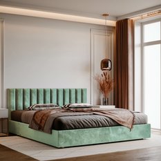 Panele tapicerowane 90x15 na ścianę magic velvet miętowy - Miniaturka zdjęcia nr 5