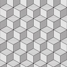 Tapeta Ścienna GEOMETRYCZNE Czarno-Białe Sześciany 53x1000  - Miniaturka zdjęcia nr 6