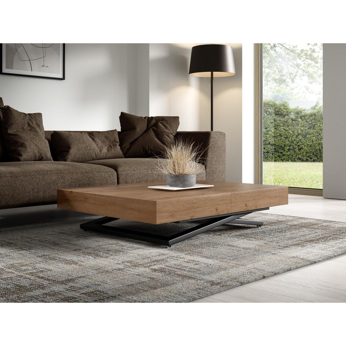 Stół rozkładany 120x90x80 cm Aurora U truffle brown davos oak do jadalni nr. 8