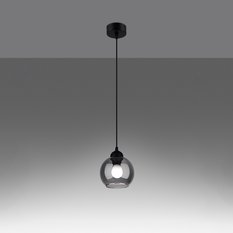 Lampa wisząca ALINO 1 czarna 130x15x15cm nowoczesna E27 do salonu - Miniaturka zdjęcia nr 3