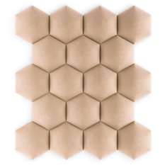 Panele tapicerowane 35x40 hexagon magic velvet beżowy  - Miniaturka zdjęcia nr 7