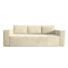 Kanapa rozkładana Verona 248x52x93 cm wersalka z funkcją spania i pojemnikiem sprężyny bonell sztruks beżowa do salonu WERONA - Miniaturka zdjęcia nr 4