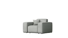 Sofa ogrodowa MALIBIU 121x73x88 cm wodoodporna UV 1-os + poduszka do ogrodu jasnoszara