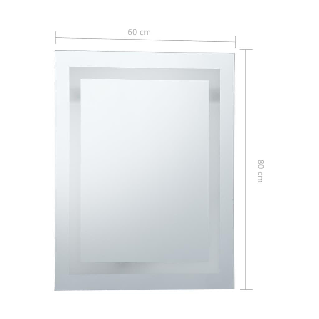  Lustro 60x80 cm do łazienki sypialni z LED i czujnikiem dotykowym nr. 9